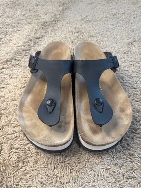 Birkenstock Papillio Black Women Gizeh Flex Platform Sandals Size 38